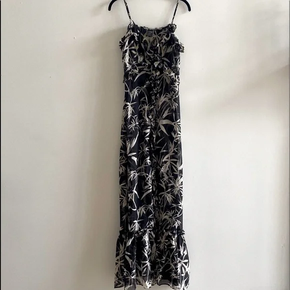 Express Black & Cream Bathing Suit Coverup - Picture 1 of 9